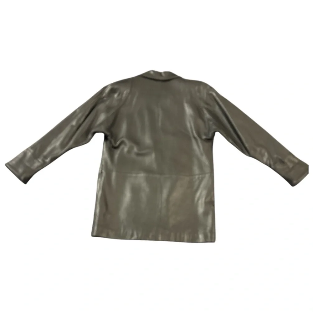 VTG 80s Leather Blazer by Tibor - Picture 7 of 10